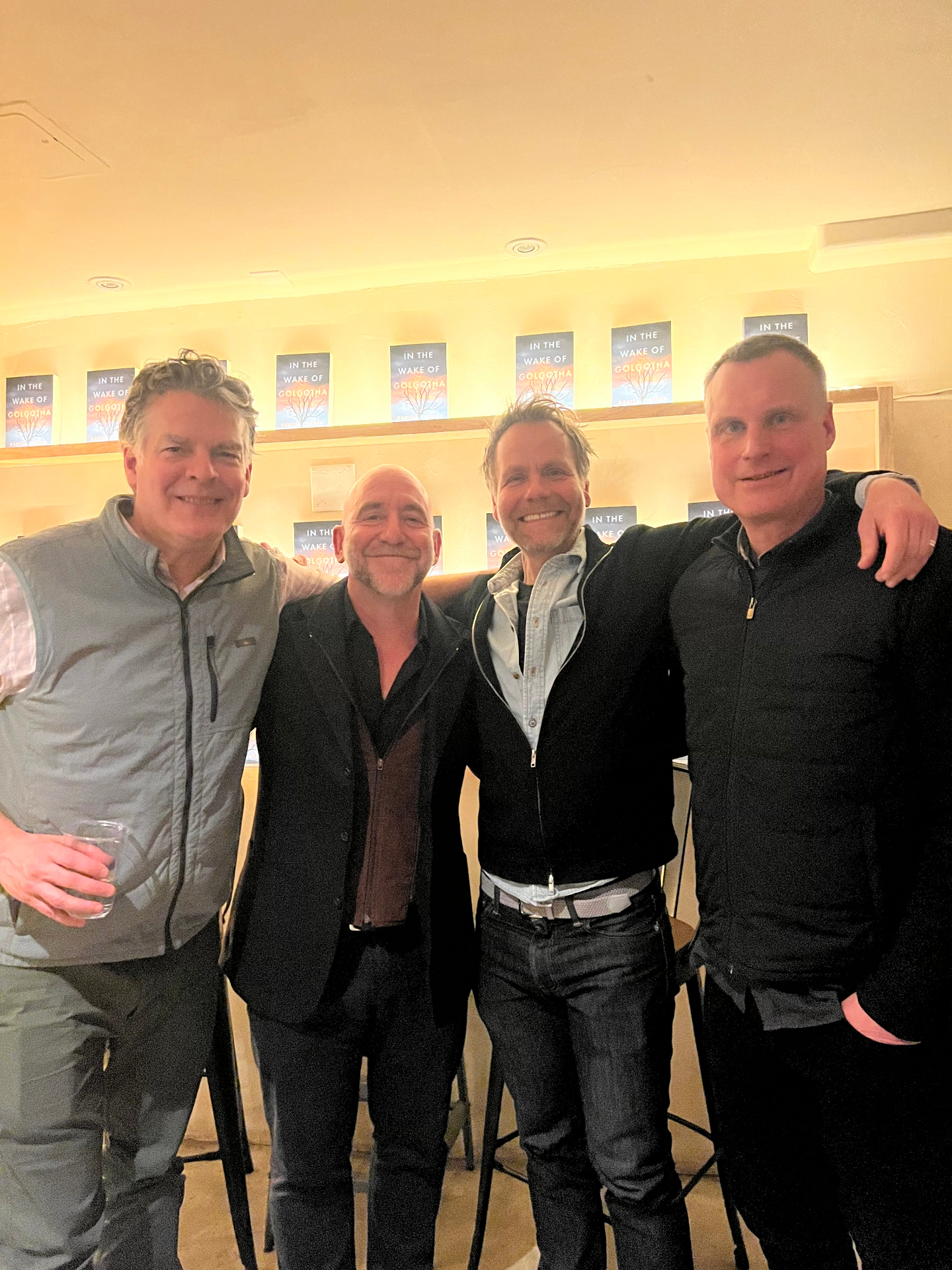 Daniel Grace with guests at Sullaluna NYC Bookshop + Bistrot